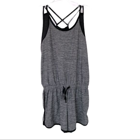 ATHLETIC WORKS Gray Strappy Romper Size L - Picture 1 of 10